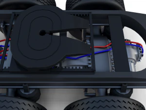 tesla semi truck chassis 3D Model
