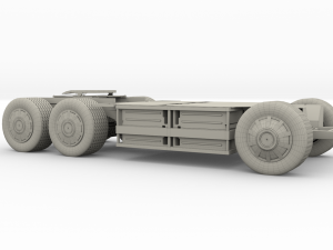 tesla semi truck chassis 3D मॉडल