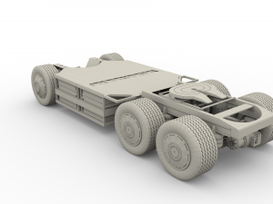 tesla semi truck chassis 3D मॉडल