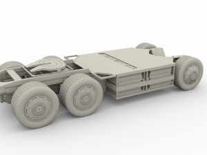tesla semi truck chassis 3D मॉडल