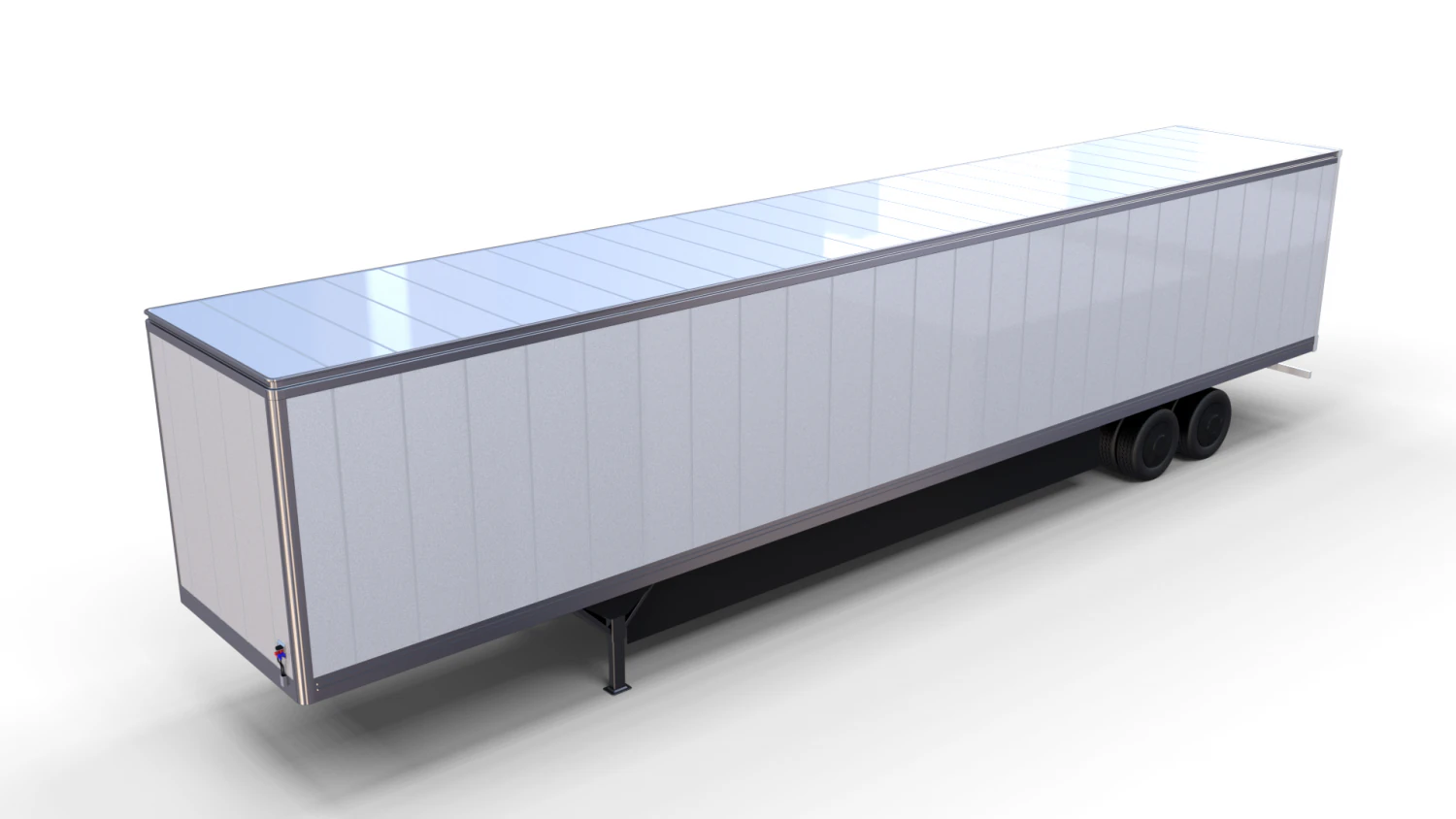 box semi trailer 3D Model .c4d .max .obj .3ds .fbx .stl .blend 