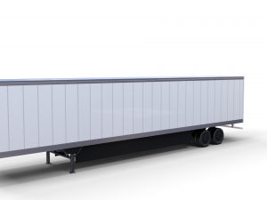 box semi trailer Modelo 3D