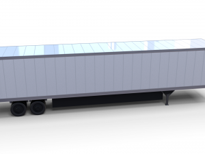 box semi trailer Modelo 3D