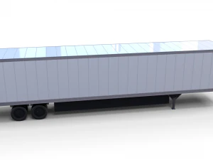 box semi trailer 3D Model