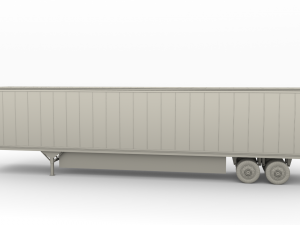 box semi trailer Modelo 3D