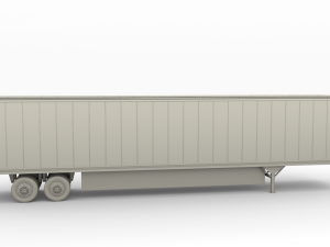 box semi trailer Modelo 3D