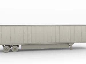 box semi trailer 3D Model