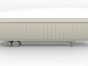 box semi trailer Modelo 3D