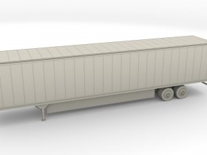box semi trailer Modelo 3D