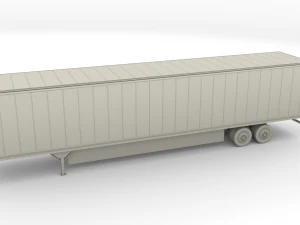 box semi trailer 3D Model