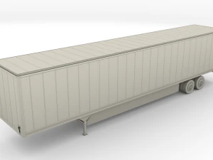 box semi trailer 3D Model