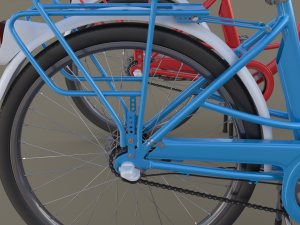 bike stand with bikes 3D मॉडल