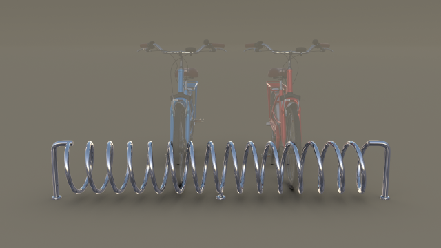 spiral bike stand Model 3D .c4d .max .obj .3ds .fbx .stl .blend