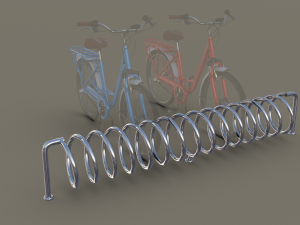 spiral bike stand Model 3D