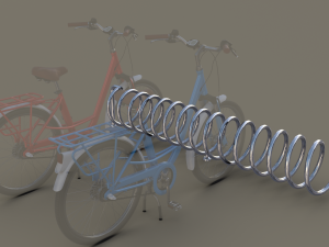spiral bike stand Model 3D