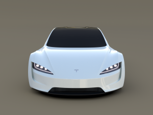 tesla roadster white 3D Модель