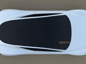 tesla roadster white 3D Модель