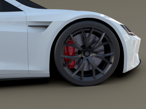 tesla roadster white 3D Модель