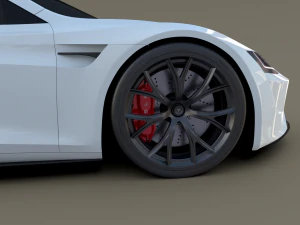 tesla roadster white 3D Model