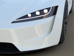 tesla roadster white 3D Модель