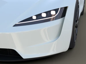 tesla roadster white 3D Model