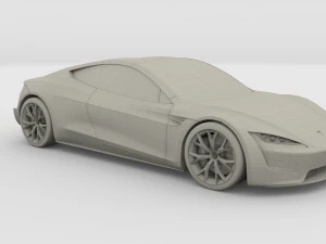 tesla roadster white 3D Model