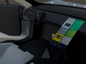 tesla roadster white with interior 3Dモデル