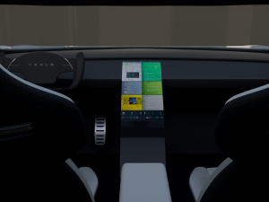 tesla roadster 2020 white with interior and chassis 3D Model