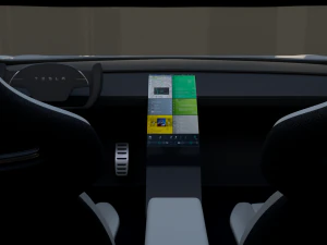tesla roadster 2020 white with interior and chassis 3D Model