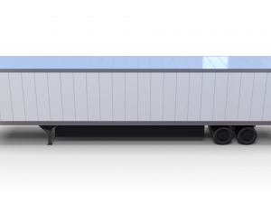tesla semi truck with interior and trailer red Modèle 3D