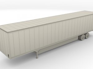 tesla truck with chassis interior and trailer red 3D Model