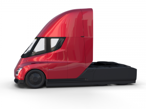 tesla truck with chassis and interior red 3D Model