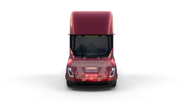 tesla truck with chassis and interior red 3D Model .c4d .max .obj .3ds .fbx .stl .blend 