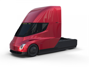 tesla semi truck red 3D Model