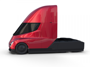 tesla semi truck red 3D Model