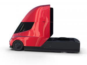 tesla semi truck red 3D Model