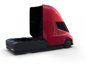 tesla semi truck red 3D Model