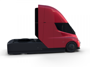 tesla semi truck red 3D Model