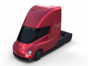 tesla semi truck red 3D Model
