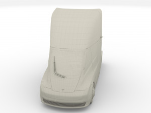 tesla semi truck red 3D Model