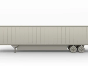 tesla truck red w trailer 3D Model