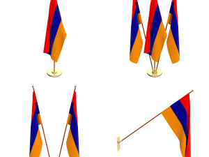 armenia flag pack 3D Model