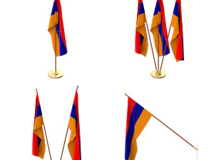 armenia flag pack 3D Model