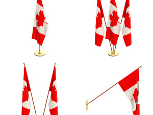 canada flag pack 3D Model