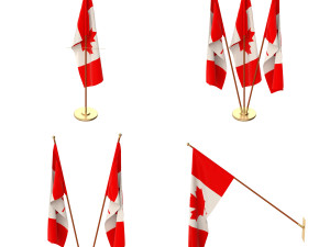 canada flag pack Modelo 3D