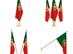 portugal flag pack 3D Model
