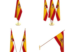 paket bendera spanyol Model 3D