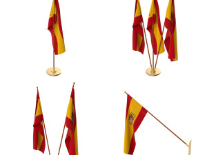 spain flag pack 3D मॉडल