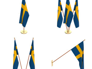 sweeden flag pack 3D Model