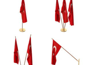 turkey flag pack 3D Model